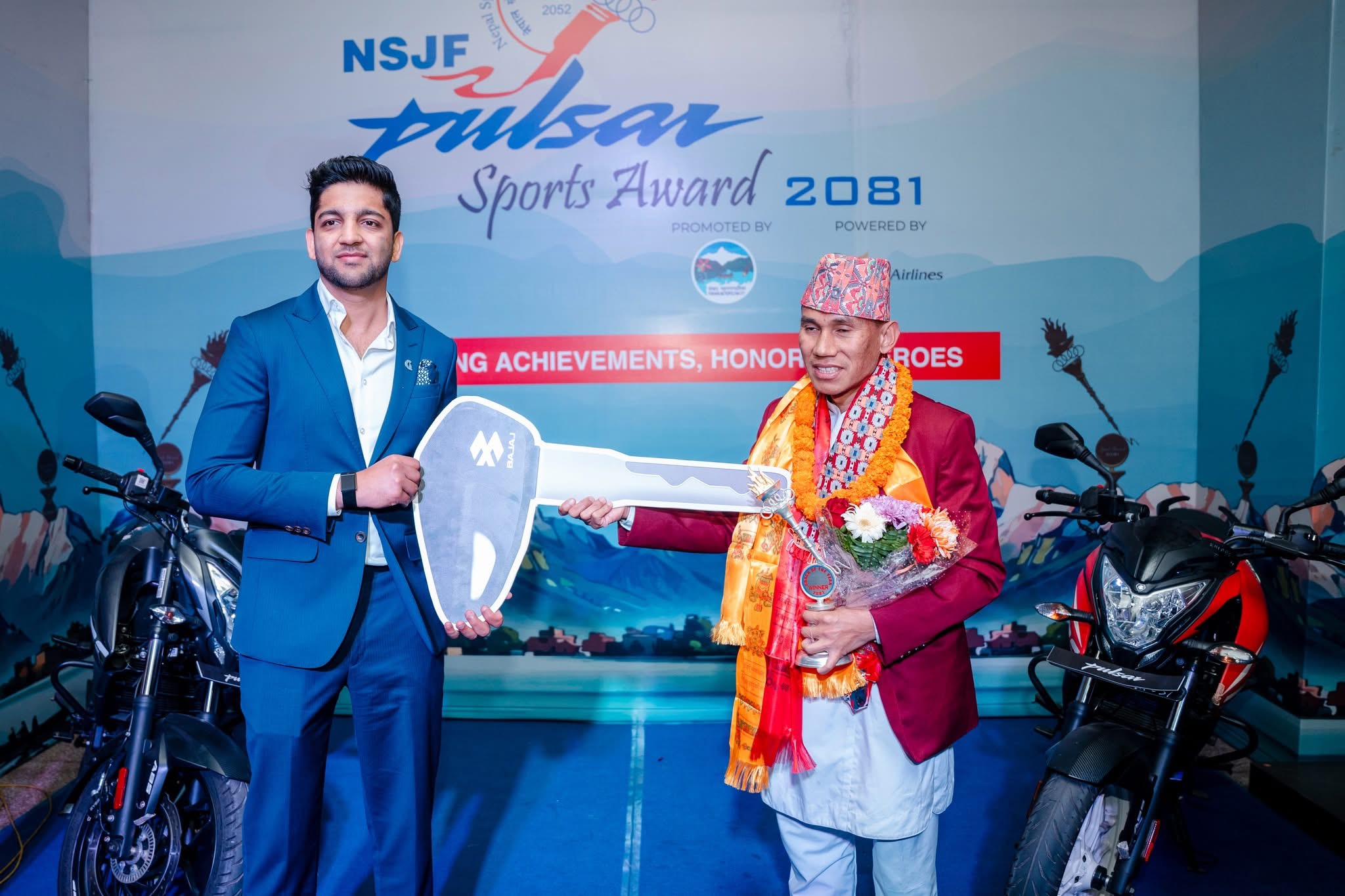 Coach of the Year at the NSJF Pulsar Sports Award 2081 by the Nepal Sports Journalists Forum (NSJF), held on 7 January 2026 in Pokhara.